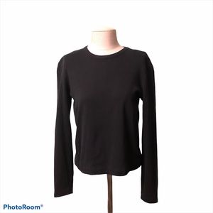 Jones NY Sport black long sleeve crew neck size large